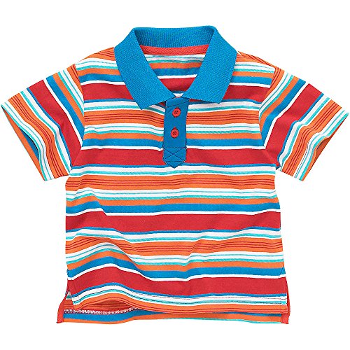 Surf Dude Boys Short Sleeved Striped Polo Shirt - Stripe - 18/23 Months