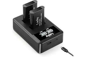 Lachy Pack de 2 Baterías NP-BX1 Cargador Dual para Sony NP-BX1 y Cámaras Sony DSC-RX100,DSC-RX100 II,DSC-RX100M II,DSC-RX100 III,DSC-RX100 IV,DSC-RX100 V/VII,ZV-1