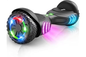 TOMOLOO Hoverboard for Kids Ages 6-12 and Adults 6.5" Wheels Hover Board with Bluetooth Speaker and Colorful LED Lights UL2272 Certified Self-Balancing Scooter