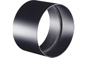 La zappa Manguito de unión para chimenea estufa de leña de acero negro de 1,2 mm (casquillo hembra hembra, Ø150 mm)