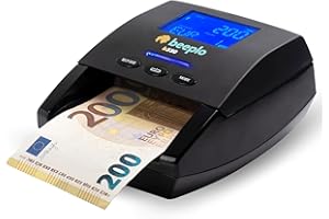 beeplo b330 - Rilevatore di banconote false - con 100% di affidabilità BCE e BE - Verificazione automatica e simulale a 5 divisioni EUR, GBP, CHF, NOK, SEK (senza batteria)