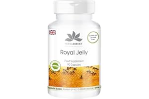 HERBA DIREKT Royal Jelly Extract 4:1 from 2000mg Royal Jelly, Without Silicon Dioxide, 90 Capsules | HERBADIREKT by Warnke Vitalstoffe - German Pharmacy Quality