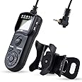 JJC Multi-function Timer Remote Control with Tripod Clamp for Canon EOS R100 R6 R6II R7 R8 R RP R10 800D 760D 750D 700D 650D 200D 100D 1300D 1200D 1100D 77D 80D 70D 60D G1X G3X G5X Replaces RS-60E3