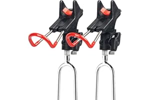 Sgehai 2 pcs fishing rod holder,stainless steel 360°adjustable fishing rod holder -for riverbank fishing, sea fishing, reservoir fishing