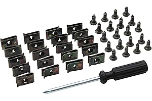 YD-PS001 20x Plastic Body Screw Hardware Clips for GY6 Scooter Tao Tao Peace 50cc-150cc, New, 20 Sets