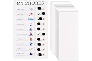Xzeemo Tablero de Lista de Verificación de Tareas Junta de Mensajes, Planificación de Tareas Diarias reutilizable, Tabla de Tareas para Niños, Tablero de Memo Portable con 10 Papeles en Blanco