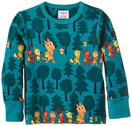 Polarn O. Pyret Baby-Boys Blomqvist Animal Print Top, Deep Turquoise, 9-12 Months