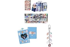 SCISSH Ensemble K-pop de 55 cartes postales photo, 64 autocollants, album classeur avec support, porte-clés (TXT)