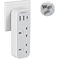 UK to US Plug Adaptor with USB C, TESSAN 2 Way USA Travel Adapter with 3 USB Charger, Type B Adapter to American, Mexico, Canada, Thailand, Jamaica