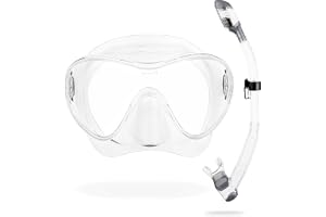Cressi F1 Snorkelmask utan ram för vuxna, dykmask, 100 % silikon