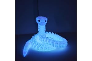 3D Printed Animals-Snake Viper, Articulated Snake, Animal Model Ornaments Creative Funny Toy, Festival Gift For Friends (Luminous)
