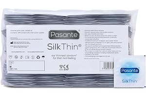 Pasante Silk Thin, manlig kondom i säkert sex, super tunna kondomer med bara 0.04mm tjockleck, 1 x 144 stycken