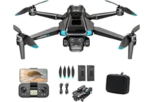 LYHFPV Drone avec Caméra 4K UHD pour Adultes et Débutants,40+ min de vol,Drone Mini Télécommandé Pliable WIFI avec Moteur sans Balais,Double Caméra,Selfie par Gestes