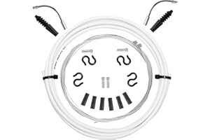 WUIOWPPIC Bicycle Brake Cable Kit, Bike Brake Housing Outer Brake Cable Universal Bicycle Shifter Cables Set with Front Rear Accessory for Mountain & Road Bike Bicycle Change Cable with Housing (White 2)