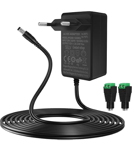 Top Chargeur * Adaptateur Secteur Chargeur Sortie Output DC 12V 0,5A 500mA 6W Certification CE Connecteur: 5,5mm * 2,5mm Remplace Alimentation 12V 100mA / 200mA / 300mA / 400mA / 500mA 0,5A