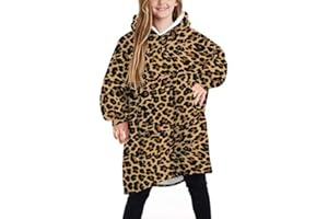 Shamdon Home Collection Kids Oversize Blanket Hoodie, Fluffy Sherpa FLeece Giant Hooded Sweatshirt with Pocket for Children Teens Aged 5-15