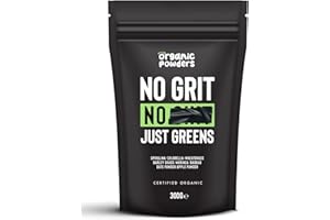Organic Powders Just Greens | Daily Superfood Blend with Spirulina, Chlorella, Wheatgrass & Moringa | 30 Servings | Vegan, Plant-Based | Supports Energy, Gut Health & Immunity | UK Made