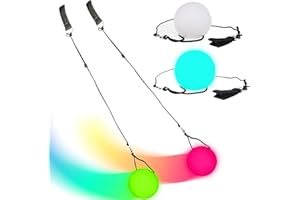 OFKPO 2 pcs LED Boule Lumineuse, Multicolores Lumineuses Balls Lent Fondu de Couleur pour Les Accessoires de Main de Danse du Ventre Nuit, Outil de Sports