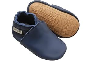 mepiq Crawling Shoes Baby First Walking Shoes Leather Slippers Boys Girls Soft Leather Toddler Non-Slip Leather Shoes 6-24 Months