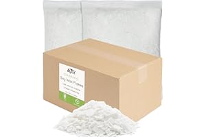 Cera Di Soia Fiocchi per Candele, BOYUJK Premium Natural Cera per Candele, 100% Cera per Candele Fai da Te Per La Produzione di Candele da Agricoltura Biologica, Senza Additivi, Innocuo E Puro (10KG)