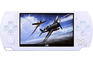 CZT Console di gioco 4.3 pollici Console d'epoca Built-in 2000 Giochi Supporto MP3/MP4 Archiviabili Giochi d'epoca Console di gioco portatile per bambini Arcade Simulator Regali alla gente (bianco)