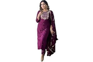 NITIMATTA Kurta Set für Frauen Indische Designer Gerade A-Linie Anarkali Kurti Set für Frauen Readymade