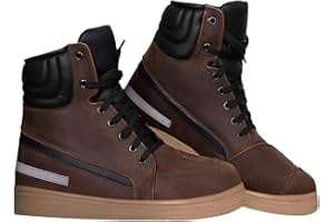 VASTER Motorcycle Men's Rider Shoes Motorbike Leather CE Armour Boots Waterproof Sneaker Fashion with 4 Colour laces