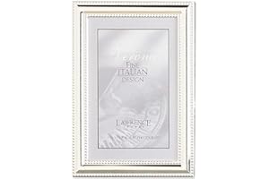 Lawrence Frames 510746 metalowa ramka na zdjęcia srebrna płytka z delikatnymi koralikami, 10 x 15 cm