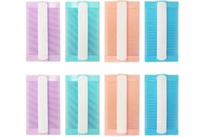KNR HARMONY Läusekamm 8stk 4 Farben Nissenkamm für Kinder und Erwachsene Kunststoff Doppelseitig Lila Blau Pink Grün