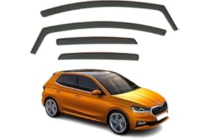 AIRFLUX Lot de 4 déflecteurs d'air compatibles avec Skoda Fabia MK4 5 portes Hatchback 2022 2023 2024 2025.