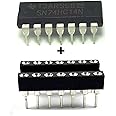 Juried Engineering SN74HC14N 74HC14 Hex Schmitt-Trigger Inverters DIP-14 IC & DIP Sockets Machined Round Contact Pins Holes Pitch 2.54mm DIP 14 Breadboard-Friendly (Pack of 6)