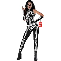 Costume Scheletro Forplay Donna &ndash; Bianco E Nero &ndash; Taglia M/L &ndash; Perfetto Per Halloween 'Bad To The Bone'