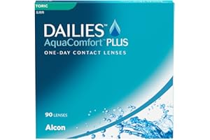 Dailies AquaComfort Plus Toric Tageslinsen weich, 90 Stück, BC 8.8 mm, DIA 14.4 mm, CYL -0.75, ACHSE 160, -5.5 Dioptrien