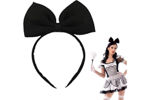 CSDPC Bow Headbands Headdress for Women Girls Black Bow Headband Large Bowknot Hairband Huge Bowknot Hair Bands Hair Hoop Perfect Hair Accessories for Cosplay Costume Party Decoration