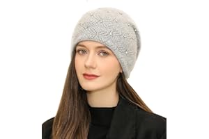 Adigaber Femme Slouch Beanie Bonnet Ample Bonnet Tricoté avec éclaboussures métalliques épais Taille Unique