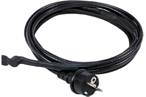 as - Schwabe anti-gel câble chauffant - 4 m câble chauffant antigel avec thermostat - 230 V, 50/60 Hz câble chauffant avec fiche de sécurité - 15 W/m câble chauffant antigel - IP44 - noir I 67014