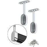 Krom Oval Kapalı Mobilya Boru Askı Flanşı, Dolap İ&ccedil;i Elbise Askılık Borusu Aparatı, Montaj Vidaları Dahil, 7.5 cm Y&uuml;kseklik, 