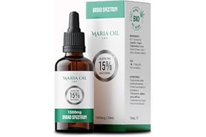 MARIA CBD OIL - broad spectrum Olio 15% - PURO CERTIFICATO in MCT .Olio di Canapa Biologico Arricchito con CBD Olio di CBD certificato Prodotto in ITALIA