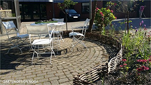 Robuste Beeteinfassung aus Haselnuss 100% natürlich (120 x 20 cm) - 4