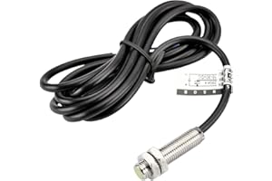 Heschen Sensor de proximidad inductivo PR08-1.5DN tipo cilíndrico DC 12-24V 3 cables NPN NO (normalmente abierto) CE