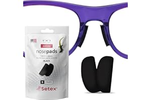 ‎SETEX Setex Gecko Grip 1,8 mm Anti-Rutsch-Nasenpads für Brillen, (5 schwarze Paare), Mikrostrukturierte Fasern