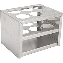 Support Tubes à Essai 50 Trous Acier Inox - Format 5x10 18.5mm | Matériel Laboratoire