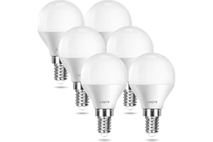 Lepro E14 LED Light Bulb, Small Screw Light Bulb, 4.2W 470lm, 40W Equivalent, Warm White 2700K E14 Golf Ball Bulb, Energy Saving P45 SES Golfball Bulb, 220-240V, Non-Dimmable, Pack of 6