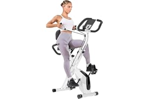 Botifly Cyclette Pieghevole da Casa 4 in 1, Bicicletta magnetica pieghevole, Resistenza magnetica regolabile a 16 livelli, monitor LCD e sensore di frequenza cardiaca