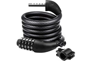 Lucchetto Per Bici Silverline Con Cavo D'acciaio 8x650mm, Con Rivestimento In PVC