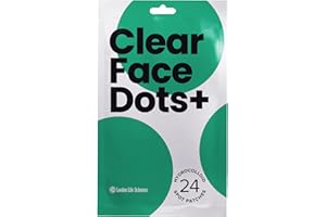 Clear Face Dots+ | 24 Hydrocolloid Spot Patches for Blemishes, Whiteheads & Breakouts | Ultra-Thin, Invisible, Fast-Acting Cover Dots | Travel Size - London Life Sciences