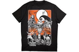 Rockoff Trade T-shirt officiel de L'Étrange Noël de Monsieur Jack Orange Noir, Taille unique