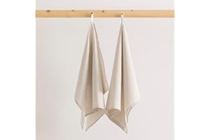 BL BELUM Belum | Pack 2 Paño de Cocina Lavable a máquina 100% Lino | Pack 2 Trapos de Cocina 45x70 Lino100% | Pack 2 Toallas de Cocina Reutilizables (Light Grey)