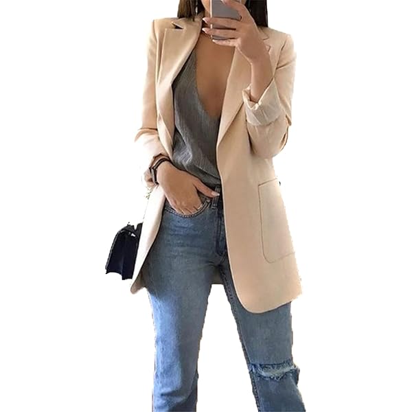 EMATOP Damen Blazer Business - Slim Fit Sakkojacke Für Büro & Alltag