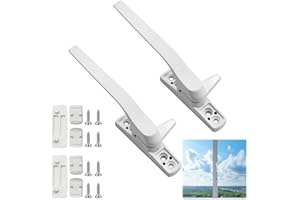 HAXISII Window Handle,2 PCS Double Glazing UPVC Window Handles,White Cockspur Window Handle Replacement Kit,Right Hand,Handle Lever for Windows and Sliding Doors